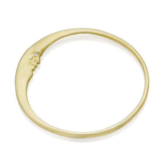 Anthony Lent Gold Crescent Moon Bangle